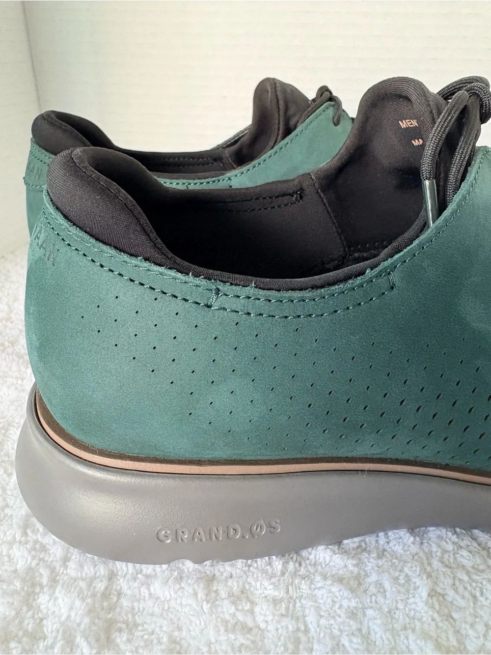 Cole Haan Zerogrand Wingtip Leather Suede Oxford Green Shoe Mens Size 10.5 New!